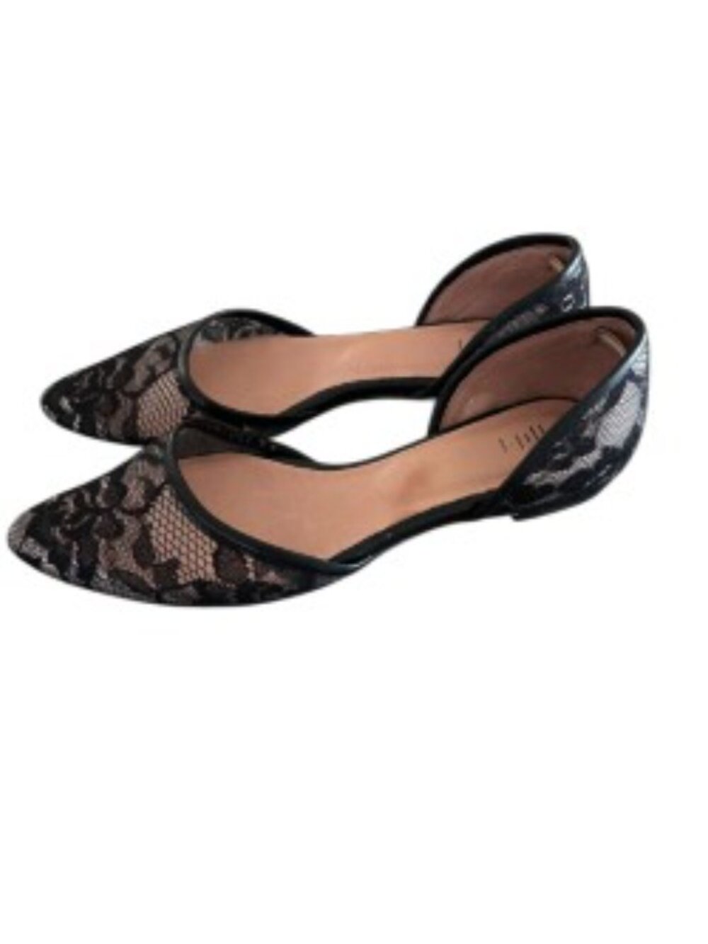 J. Jill Black Lace D'Orsay Flats 7.5